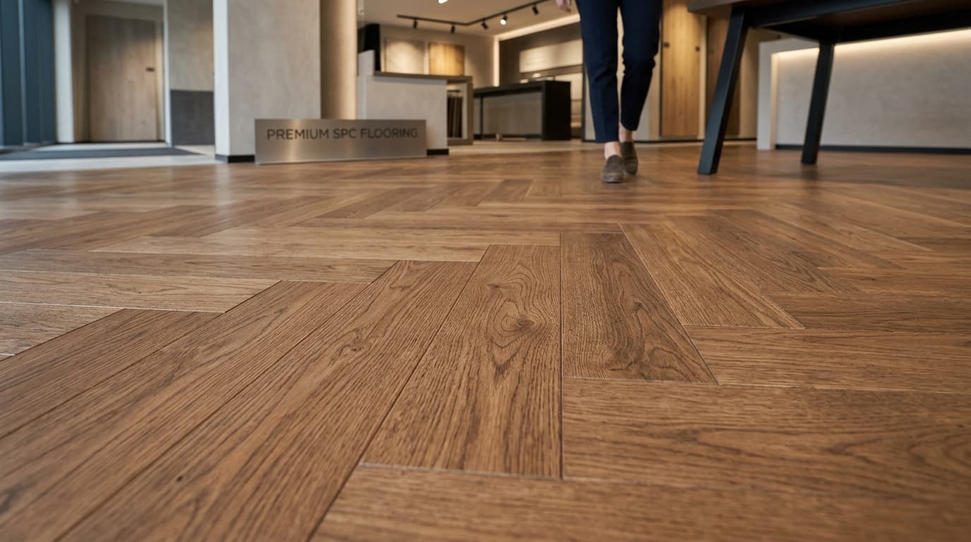 Luxury Herringbone SPC Flooring Boutique